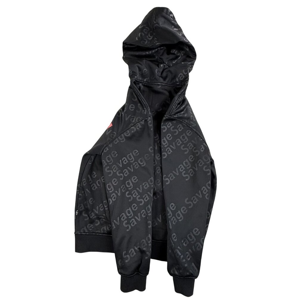 Savage Sweatshirt Hoodie Youth Large 14/16 All Over Print Pullover Encrypted Y2K - Picture 9 of 14